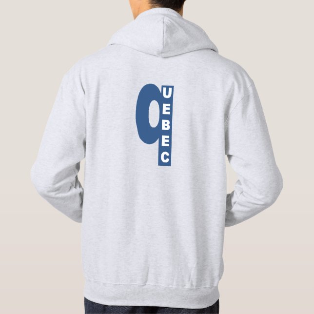 Sweat à capuche cendre dos homme  QUEBEC  Hoodie (Baksida)