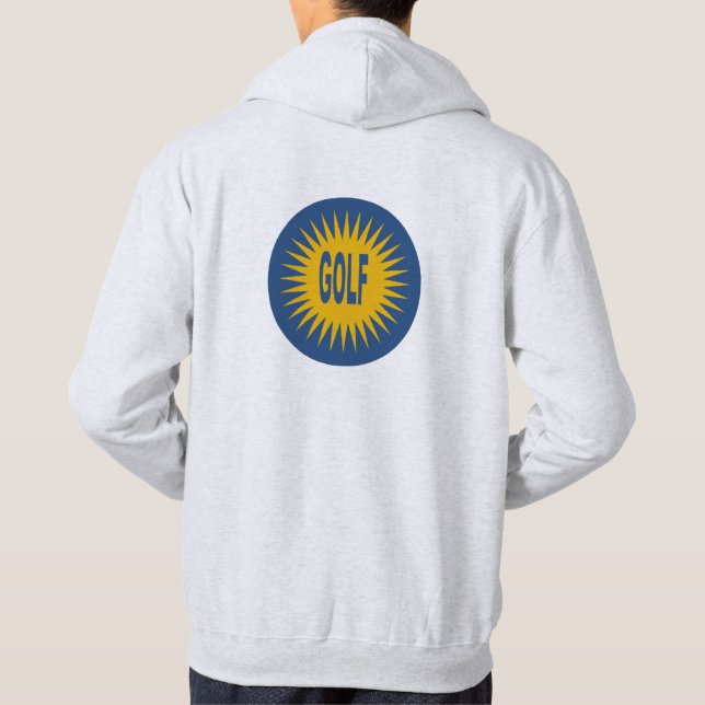 Sweat à capuche cendre dos homme  SOLEIL  GOLF Hoodie (Baksida)