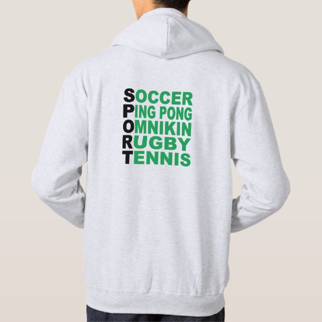 Sweat à capuche cendre  dos TOURISM  SPORT  Hoodie (Baksida)