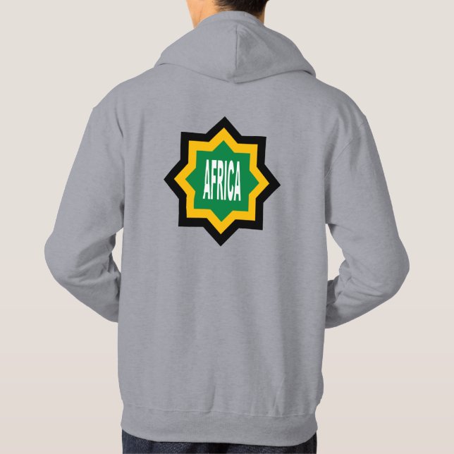 Sweat à capuche grise dos homme  AFRICA  Hoodie (Baksida)