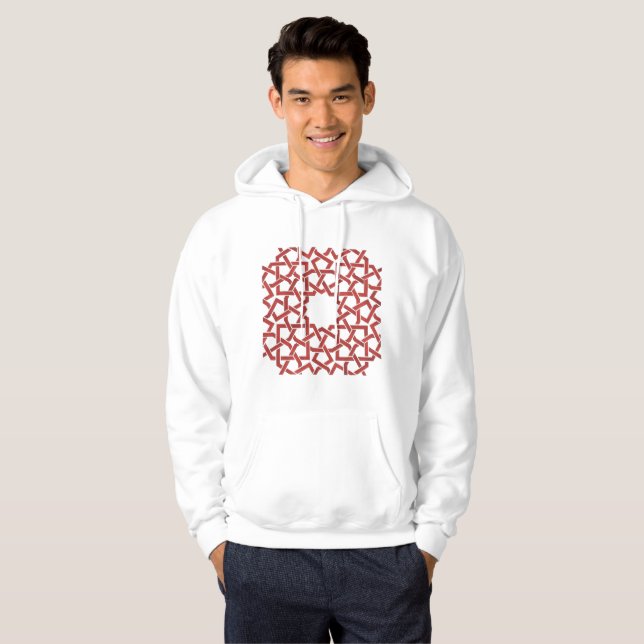 Sweat à capuche Mosaïque marocaine rouge MAMLUK Hoodie (Hel framsida)