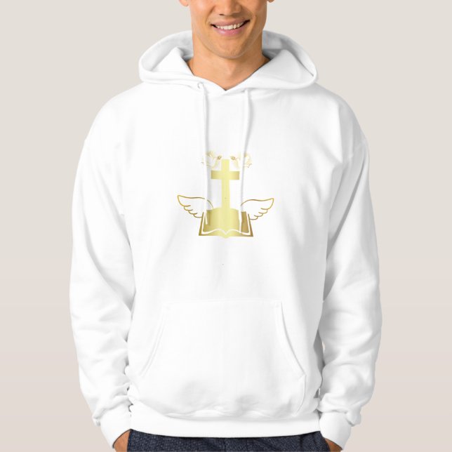 sweat a capuche motif croix jesus hoodie (Framsida)