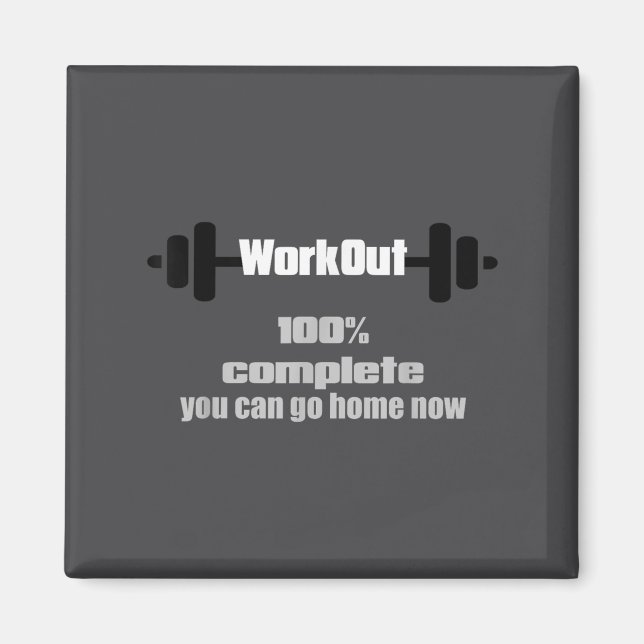 Sweat Activated Motivational Workout Complete Gym  Magnet (Framsidan)