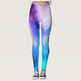 Sweat är tjock som gråter blått och lila motivatio leggings