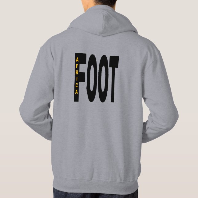 Sweat capuche grise dos homme  DESIGN  FOOT AFRICA Hoodie (Baksida)