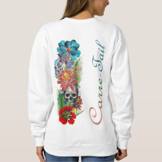 Sweat cranes et fleurs t shirt