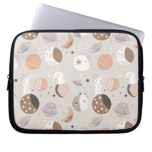Sweat Dream Bunnies i Space Mönster Laptop Fodral