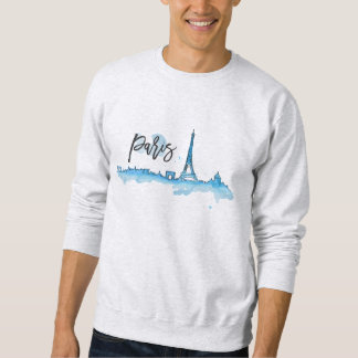 Sweat Homme Blanc Basic Paris Sweatshirt