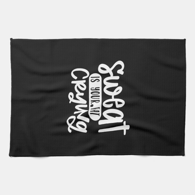 sweat is your fat crying kökshandduk (Horisontell)