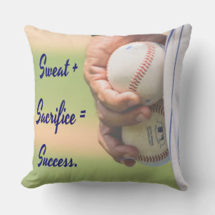 Sweat plus Sacrifice är lika bra BASEBALL Kudde