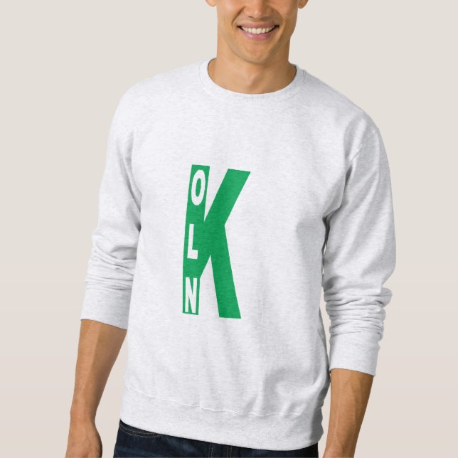 Sweat-shirt cendre homme  KOLN Lång Ärmad Tröja (Framsida)