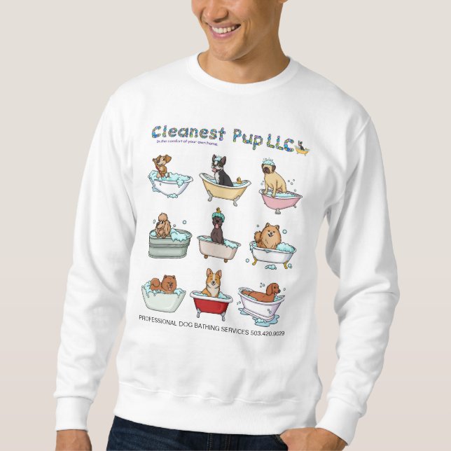 Sweat Shirt Cleanest Valp LLC Lång Ärmad Tröja (Framsida)
