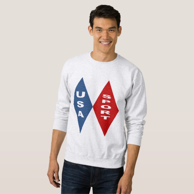 SWEAT SHIRT  DE BASE   NEW  DESIGN    USA  SPORT LÅNG ÄRMAD TRÖJA (Hel framsida)