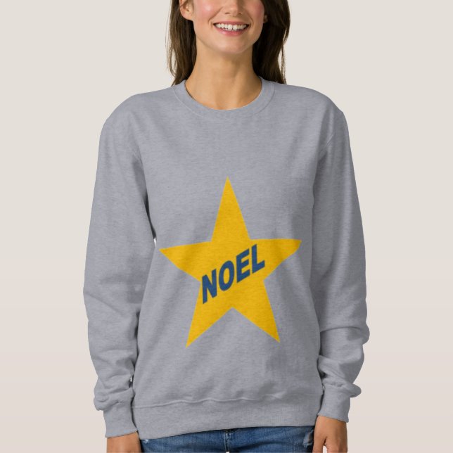 Sweat shirt grise femme ETOILE  NOEL T (Framsida)