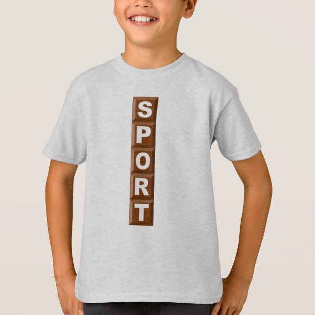 SWEAT-SHIRT   HANES   CHOCOLAT  SPORT TEE (Framsida)