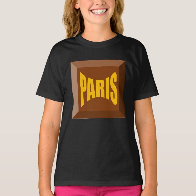 SWEAT-SHIRT  RAGLAN  NOIR   PARIS TEE (Framsida)