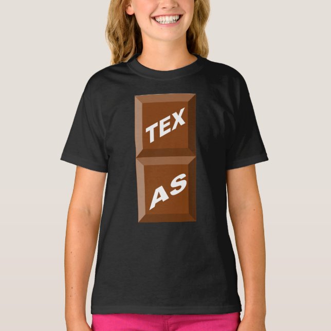 SWEAT-SHIRT  RAGLAN  NOIR  TEXAS  CHOCOLAT T-SHIRT (Framsida)