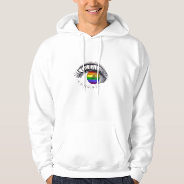 Sweat Shirt Rainbow Eye Tröja Med Luva (Framsida)