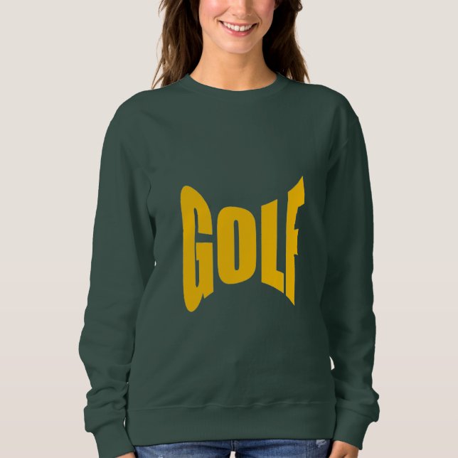 Sweat shirt vert foret femme  GOLF T (Framsida)