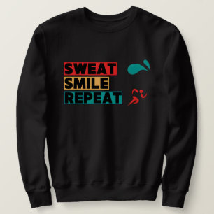 Sweat Smile Repeat Gym Lång Ärmad Tröja