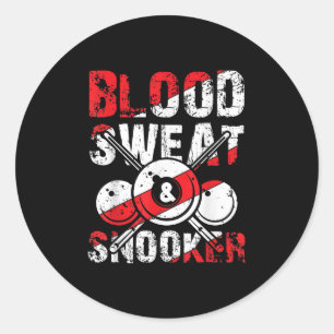 Sweat Snooker - Bassäng Billiard Player 8 Boll Runt Klistermärke