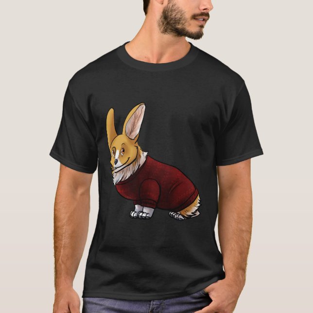 Sweater Corgi T Shirt (Framsida)