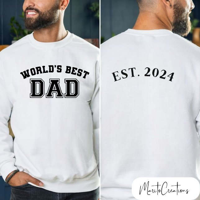 sweater for dad world's best dad, personalized  lång ärmad tröja (Skapare uppladdad)