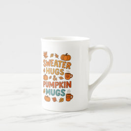 Sweater Hugs & Pumpkin Mugg Fall Typography Benporslin Mugg