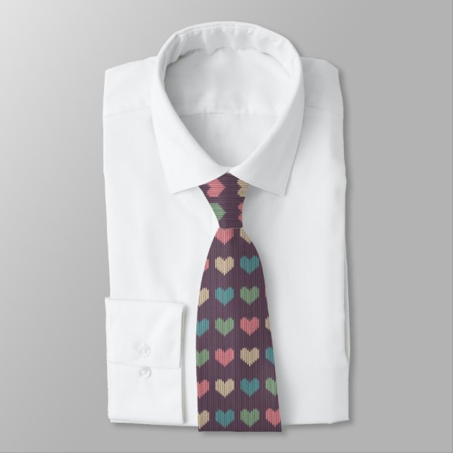 Sweater Mönster Hearts | Modern Valentines Tie Slips (Bunden)