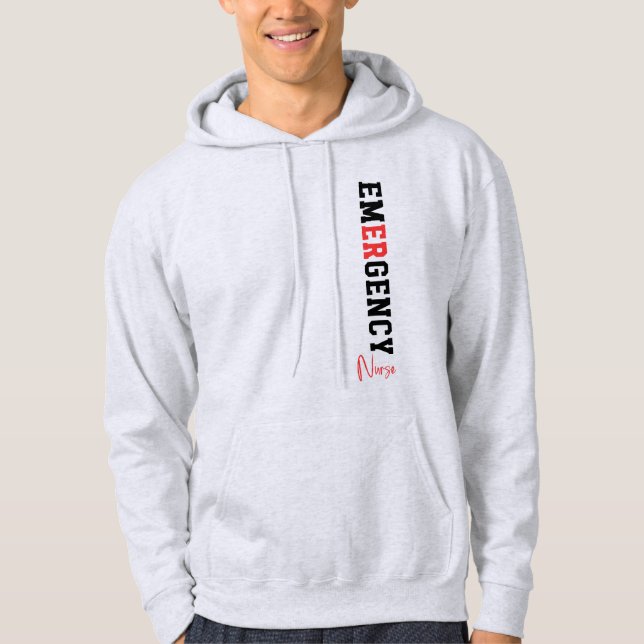 sweater para enfermero de urgencias hoodie (Framsida)