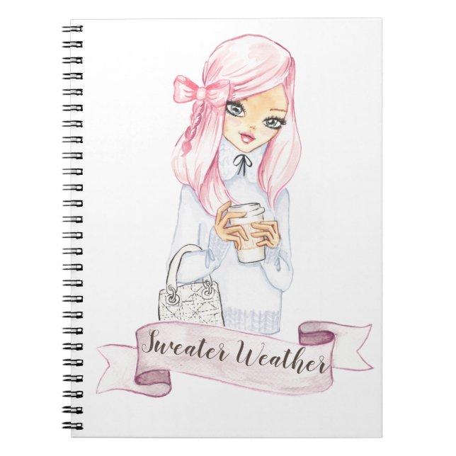 Sweater Weather bloggare notebook journal Anteckningsbok (Framsidan)