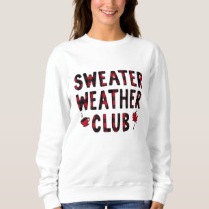 Sweater Weather Club Metallisk Folie Höst T Shirt