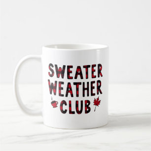 Sweater Weather Club Mysig höst typografi design Kaffemugg