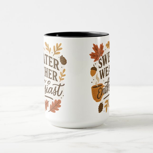 Sweater Weather Enthusiast | Halloween Gifts Mugg (Center)