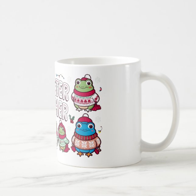 "Sweater Weather Frogs - Festive and Mysigt" Kaffemugg (Höger)