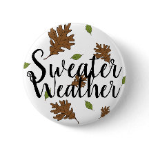 Sweater Weather Höst löv - Pin-up Badge