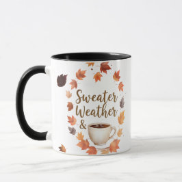 Sweater Weather & Hot Coffee Mug | Cozy Fall Gift Mugg