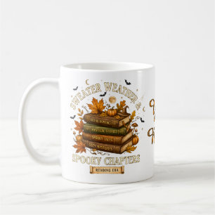 Sweater Weather Skräck Kapitels Böcker Halloween Kaffemugg