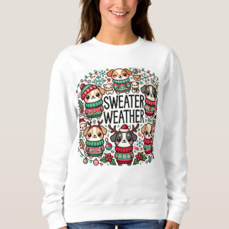 "Sweater Weather Valps - Festive Helgdag Hundar" T Shirt