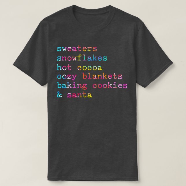 Sweaters Snowflakes Hot Cocoa Cozy Blankets Baking T Shirt (Design framsida)