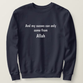 Sweatshirt "Allah = succes" blauw.