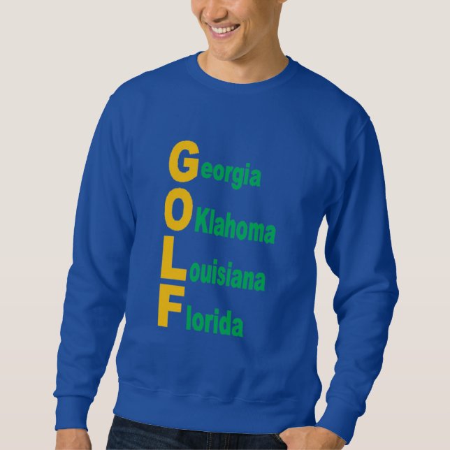 Sweatshirt bleu royal homme  USA  GOLF (Framsida)