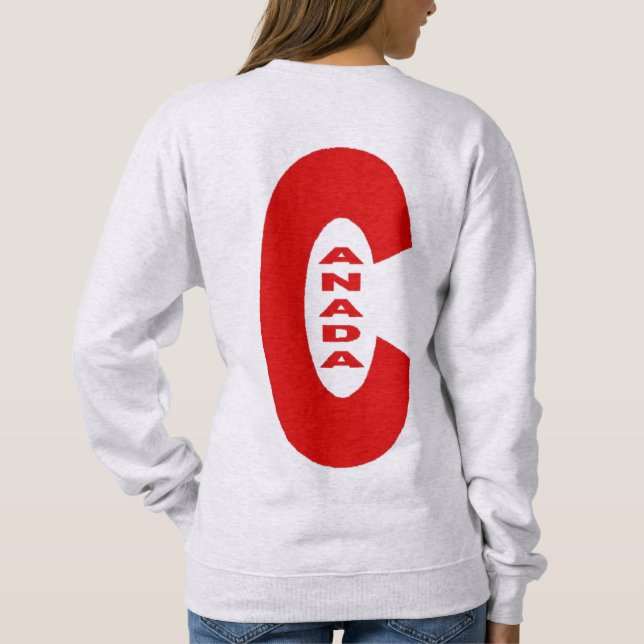 Sweatshirt cendre dos femme  DESIGN  CANADA  T Shirt (Baksida)