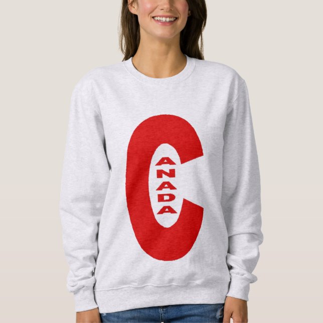 Sweatshirt cendre femme  DESIGN  CANADA  T Shirt (Framsida)