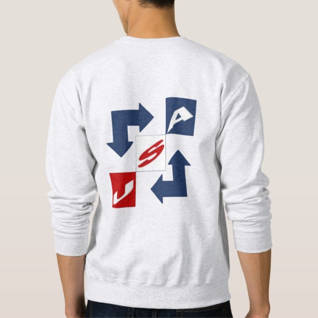 Sweatshirt cendre homme  DESIGN  USA  (Baksida)