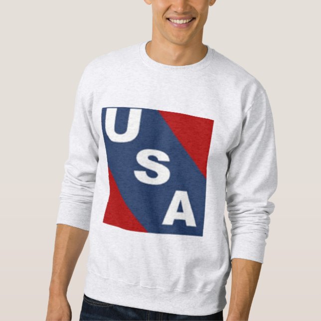 Sweatshirt cendre homme  USA (Framsida)