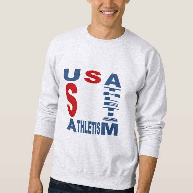 sweatshirt cendre homme  USA  ATHLETISM (Framsida)