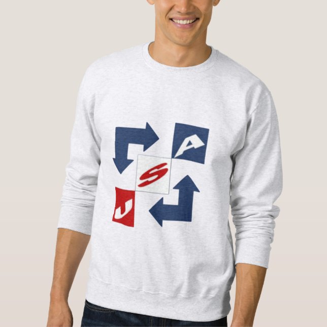 Sweatshirt gris homme  DESIGN  USA  (Framsida)