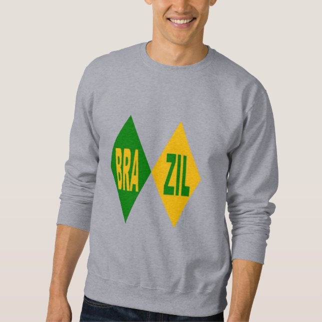 Sweatshirt  grise  hommes  BRAZIL (Framsida)