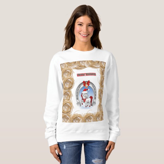 Sweatshirt Horse T Shirt (Hel framsida)